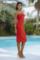 GEORGIA DRESS - FIRE RED