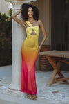 KYREE MAXI DRESS - MIMOSA OMBRE