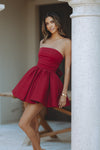 ROXANNE MINI DRESS - WINE