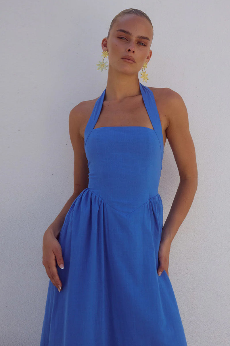 LOCKLEA MIDI DRESS - CORNFLOWER