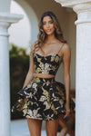 VIOLA CORSET TOP - OPULENT GOLD FLORA