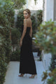 ELVIRA VELVET MAXI DRESS - BLACK