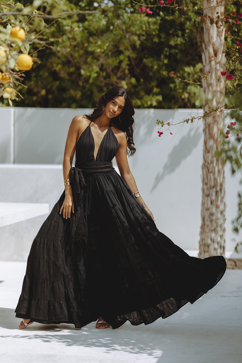 WILMA MAXI DRESS - BLACK