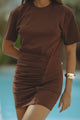 TAYLOR MINI DRESS - CHOCOLATE