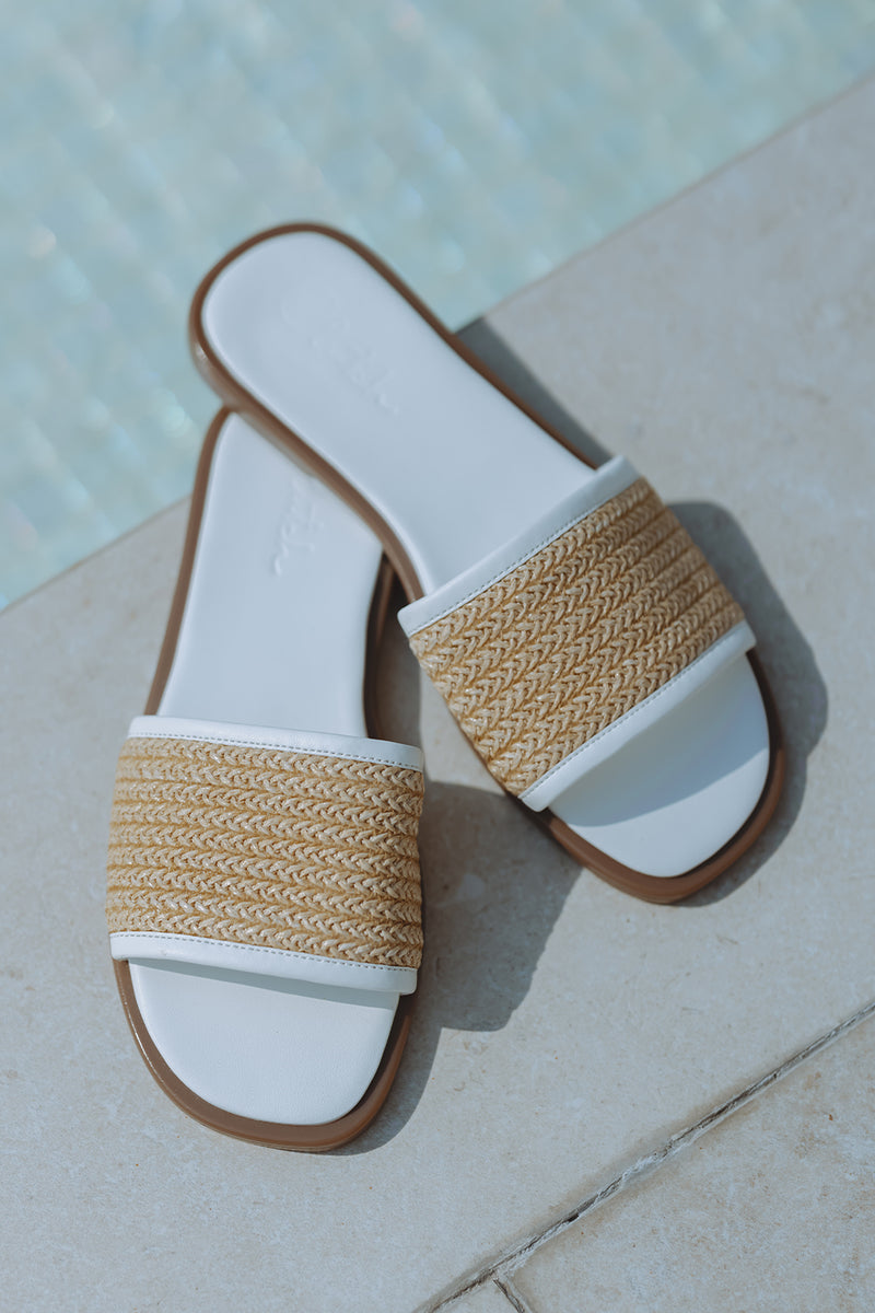 ELLA SLIPPERS - WHITE