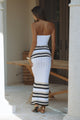 CORALINA MAXI SKIRT - WHITE/SAND