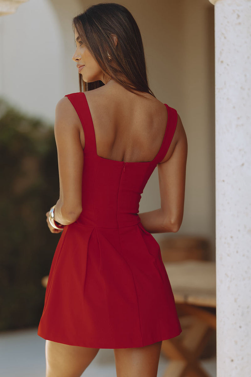 BETHANI MINI DRESS - CHERRY