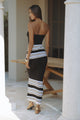 CORALINA MAXI SKIRT - BLACK/SAND