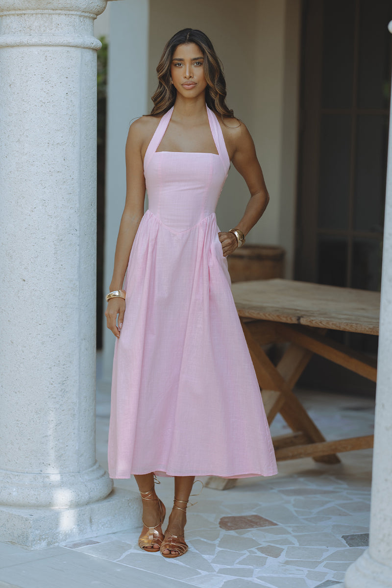 LOCKLEA MIDI DRESS - PINK