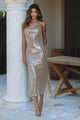 RAMIRA SEQUIN MAXI DRESS - NUDE