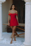 EBONY MINI DRESS - RED