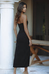 SAIRA MIDI DRESS - BLACK