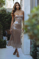 RAMIRA SEQUIN MAXI DRESS - NUDE