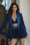 ISOBEL VELVET BLAZER - ROYAL BLUE