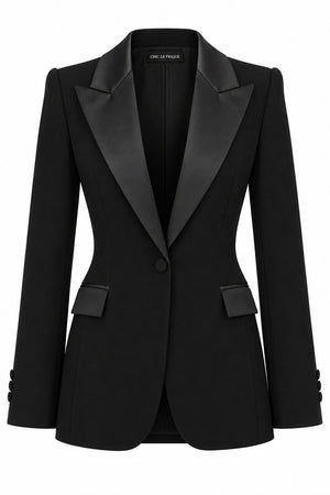 AMARA CREPE BLAZER - BLACK