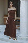 MANALLA MAXI DRESS - BROWN