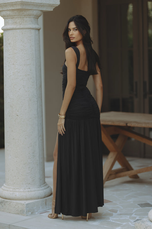 CARLY MAXI DRESS - BLACK