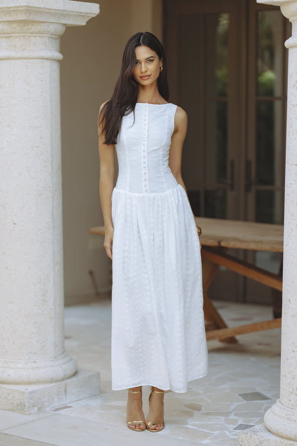 NEVAH MAXI DRESS - WHITE