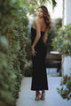 ELVIRA VELVET MAXI DRESS - BLACK