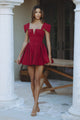 ANTONELLA MINI DRESS - WINE