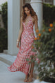 CYREL PRINTED MAXI DRESS - RED SPOT