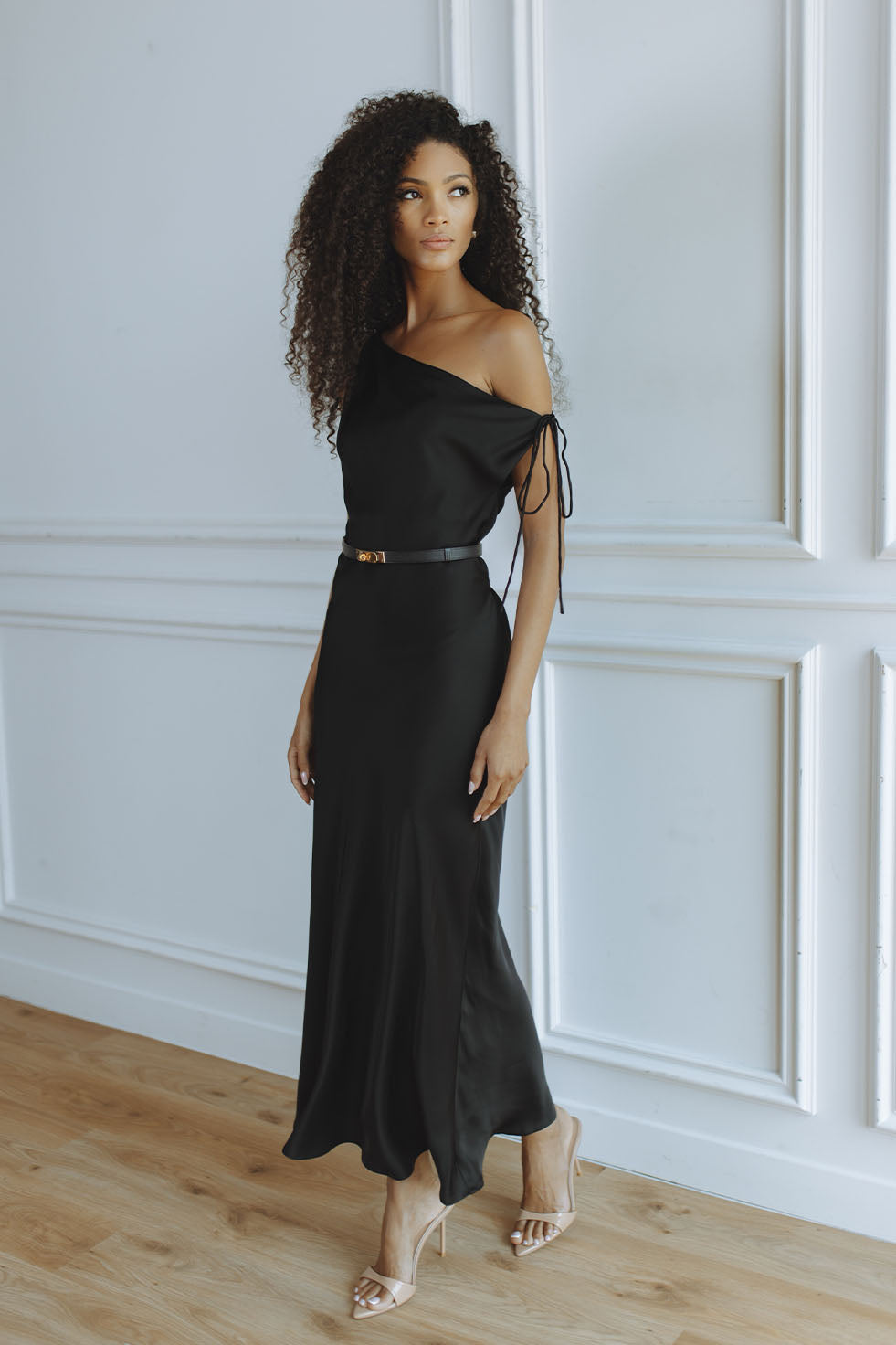 DARCY SATIN MAXI DRESS - BLACK – CHIC LE FRIQUE