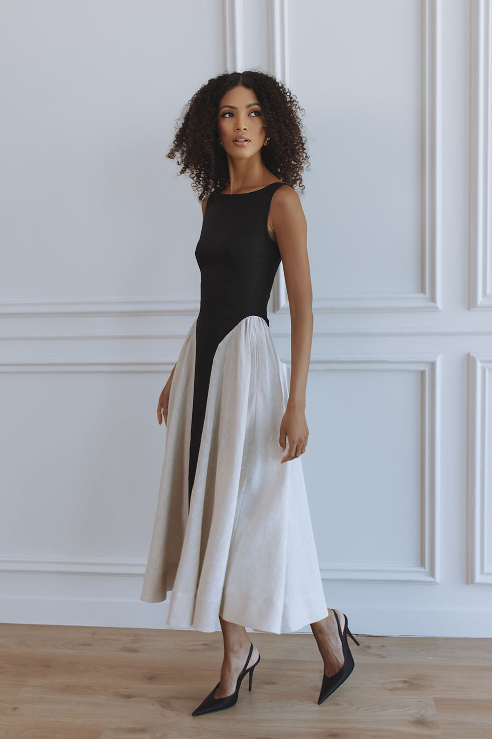 MILAN LINEN MIDI DRESS - MINT ROSE – CHIC LE FRIQUE