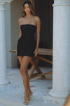 ROSALINE MINI DRESS - BLACK