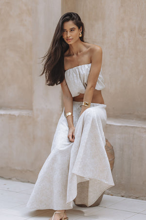 NOLYN SKIRT - BEIGE JACQUARD