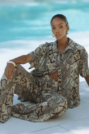 EVERLYNE SHIRT - SNAKE PRINT