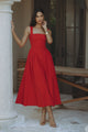 LANI MIDI DRESS - RED