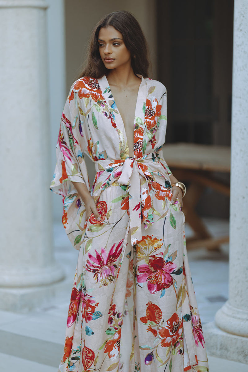 SIENNA KIMONO - POMEGRANATE BLOOM