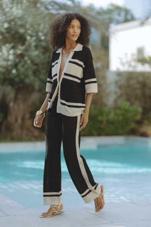 BIANKI PANTS - BLACK/SAND