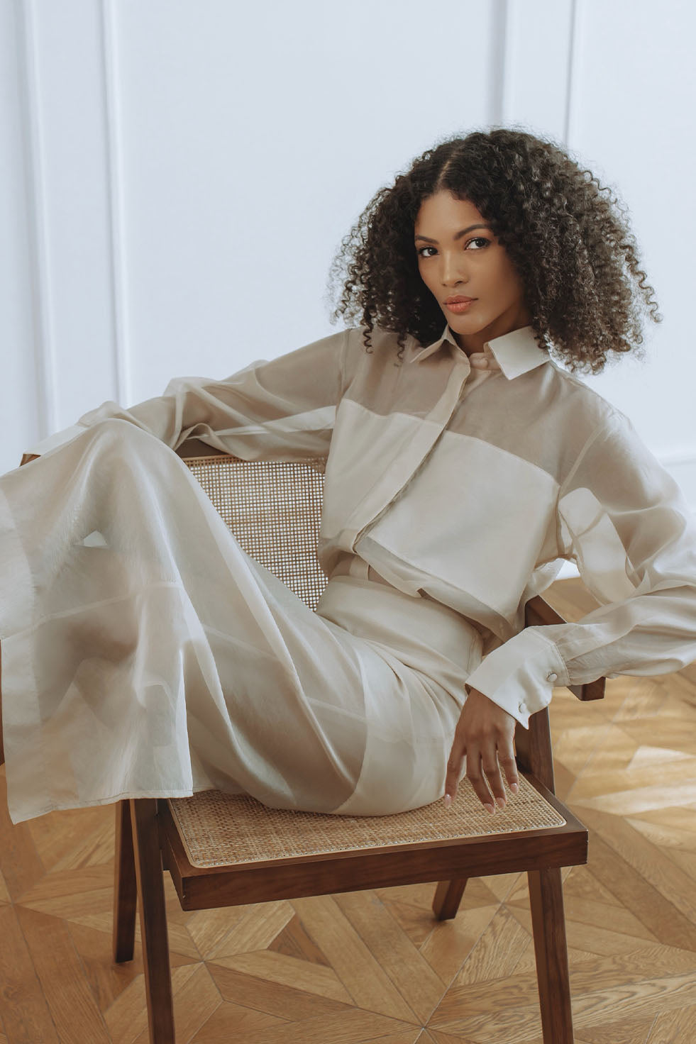 LUMA ORGANZA SHIRT - CREAM