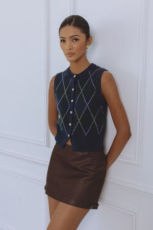 KAREEN SKIRT - DARK BROWN
