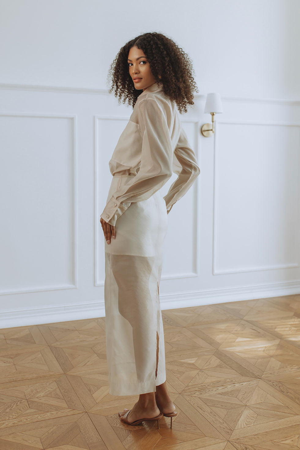 LUMA ORGANZA SHIRT - CREAM