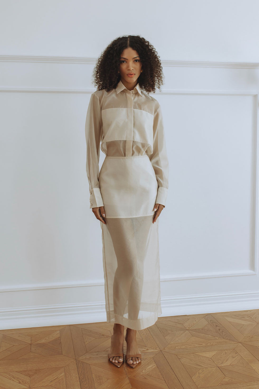 LUMA ORGANZA SHIRT - CREAM