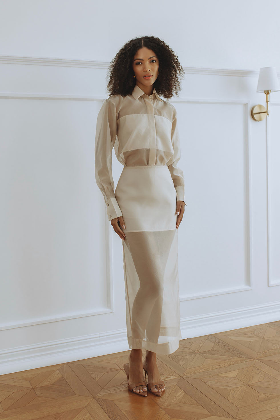 ADRIANA ORGANZA SKIRT - CREAM