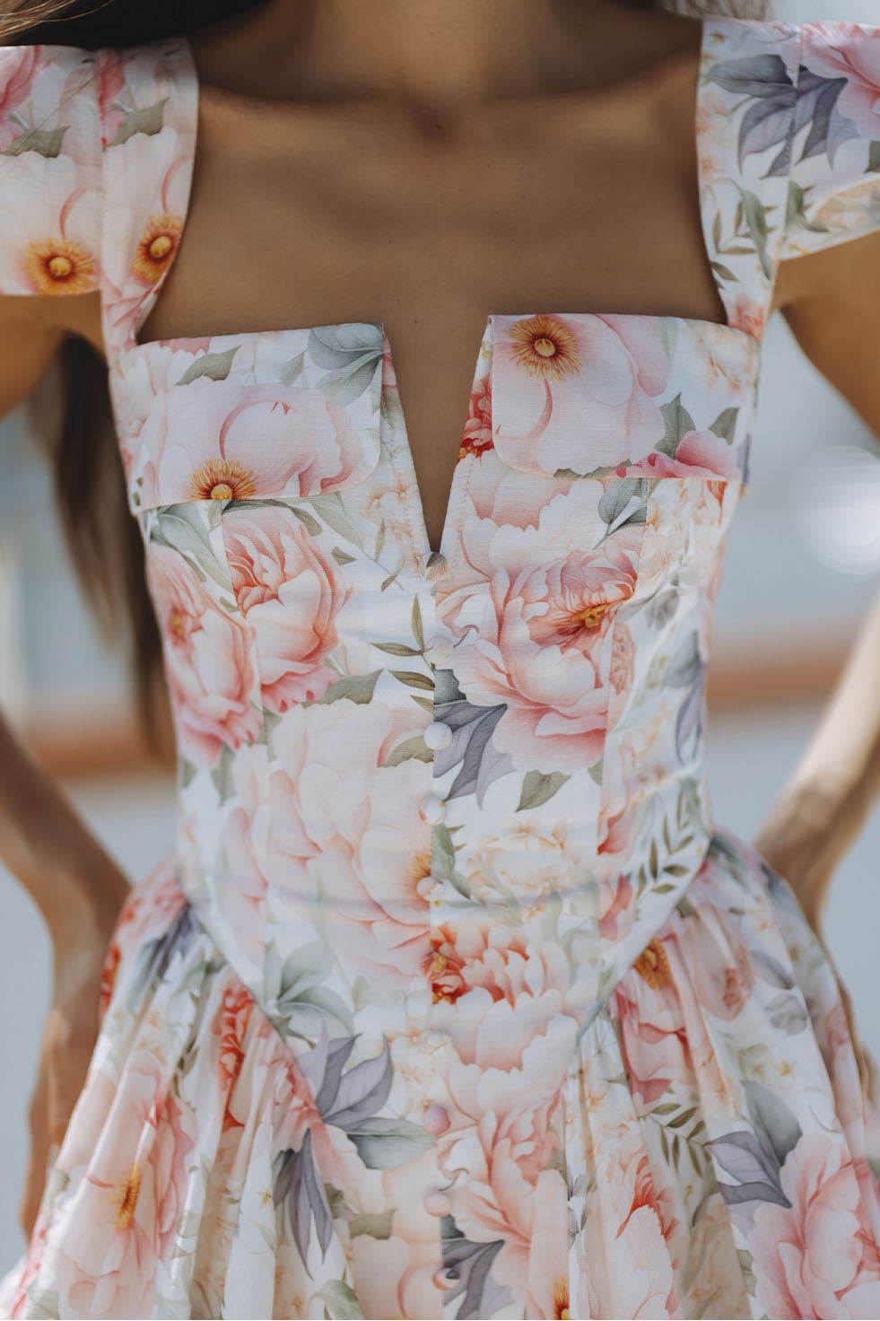 ANTONELLA MINI DRESS - PEONY POEM – CHIC LE FRIQUE
