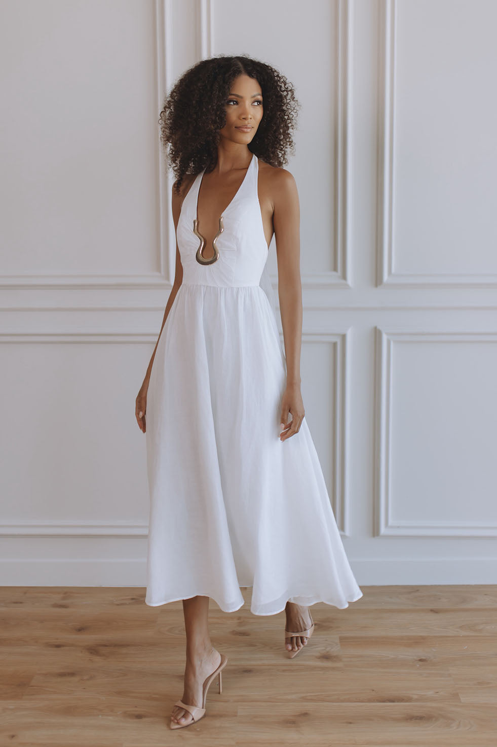 ARLETHA HALTER MAXI DRESS - BURNT COPPER – CHIC LE FRIQUE