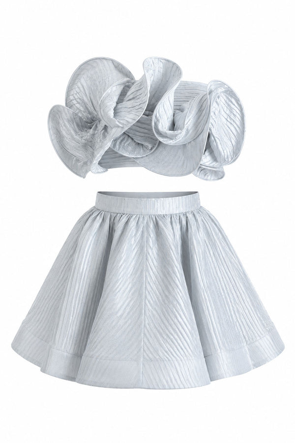 CELINE MINI SKIRT - SILVER