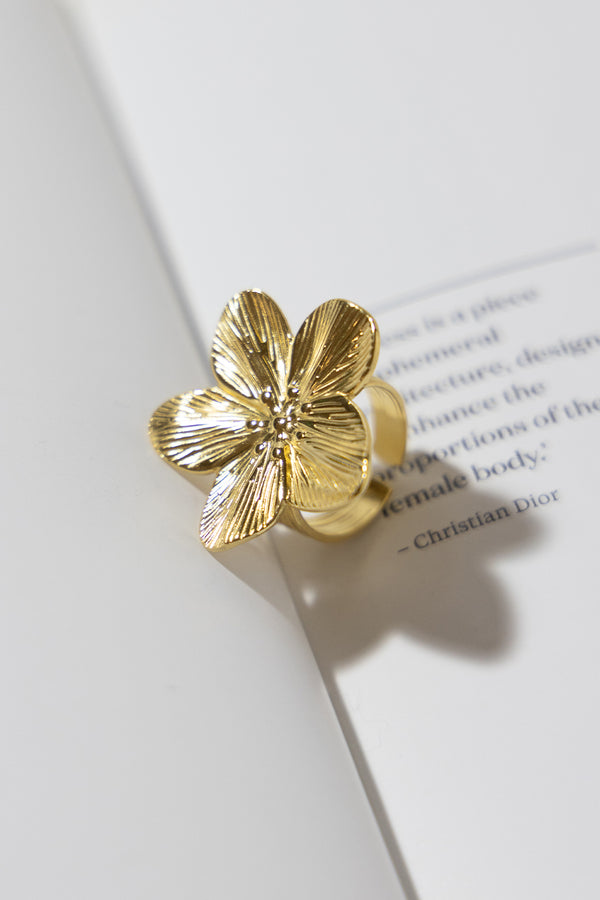 GOLD PLATED EDEN FLOWER RING