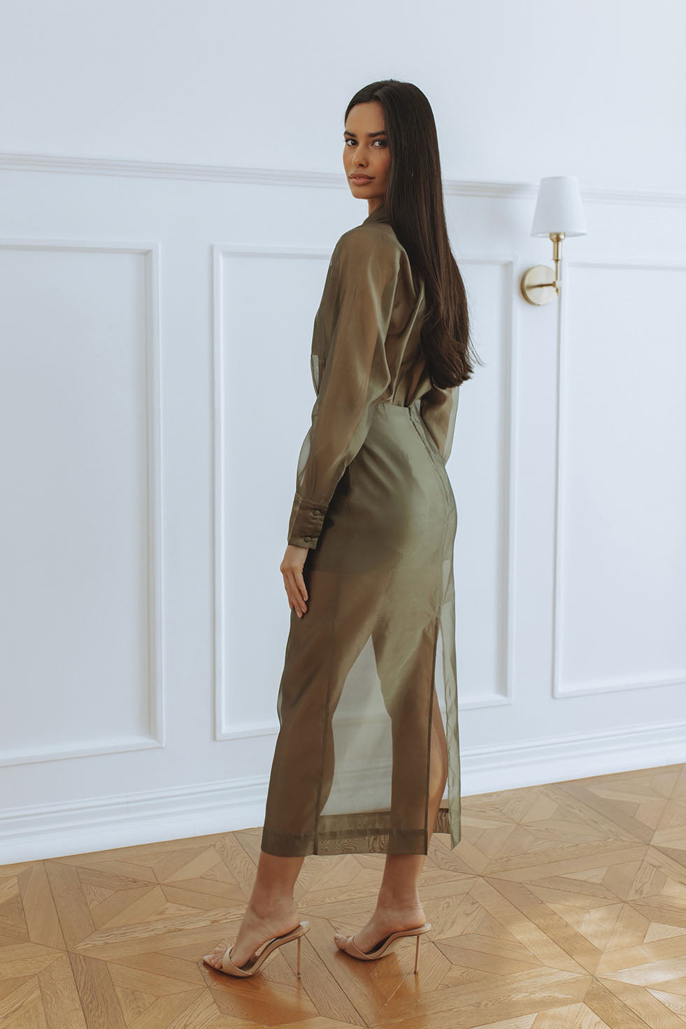 LUMA ORGANZA SHIRT - OLIVE