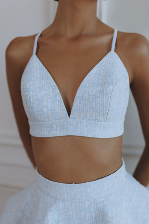 MARGAUX BOUCLE BRALETTE - POWDER  BLUE