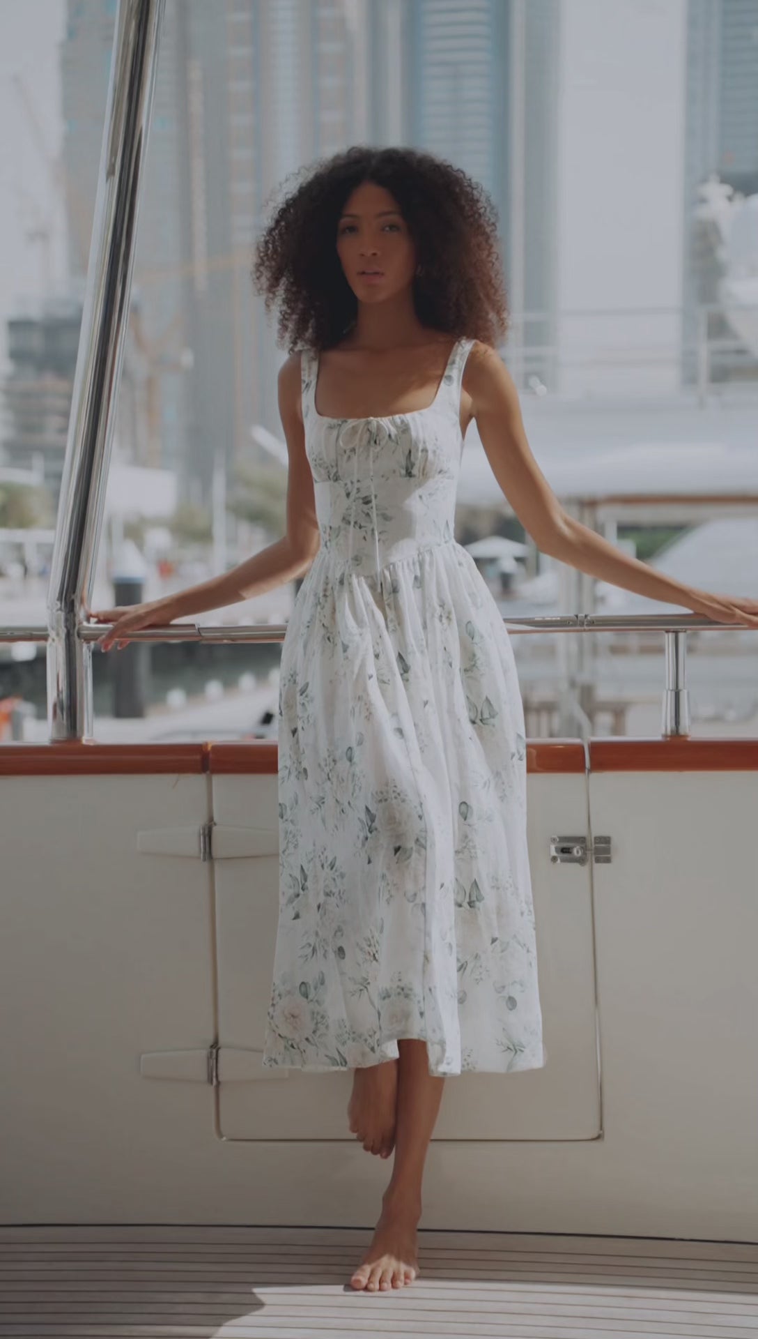 MILAN LINEN MIDI DRESS - MINT ROSE – CHIC LE FRIQUE