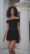 MANALLA MINI DRESS - BLACK