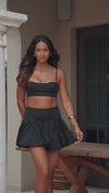 TIANNA BUBBLE MINI SKIRT - BLACK