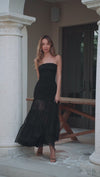 AZURA STRAPLESS MAXI DRESS - BLACK