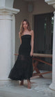 AZURA STRAPLESS MAXI DRESS - BLACK