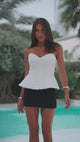 GIULIA BUSTIER TOP - WHITE